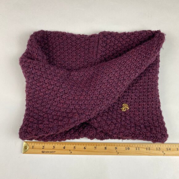 Tory Burch Wool Blend Chunky Knit Infinity Scarf - Picture 8 of 11